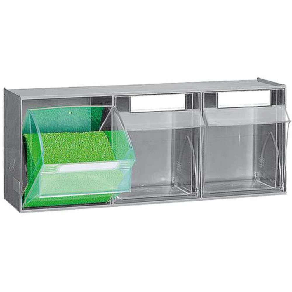 Spremnik za sklopive kutije (Š x V x d) 600 x 240 x 146 mm Siva, Prozirna 1658657 1 ST slika