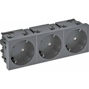 OBO Bettermann 6120511 umetak uređaja 3-dijelna utičnica (Š x V x D) 135 x 45 x 40 mm 1 St. siva slika