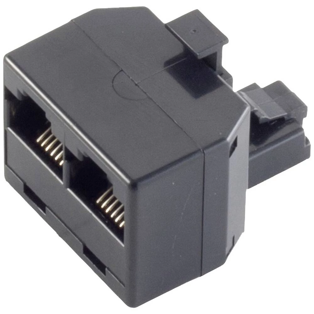 Shiverpeaks Western adapter [1x RJ11-utikač 6p4c - 2x RJ11-utičnica 6p4c] crna slika