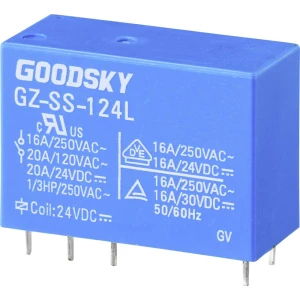 GoodSky GZ-SS-124L relej za tiskane pločice 24 V/DC 20 A 1 prebacivanje 1 St. Tube slika