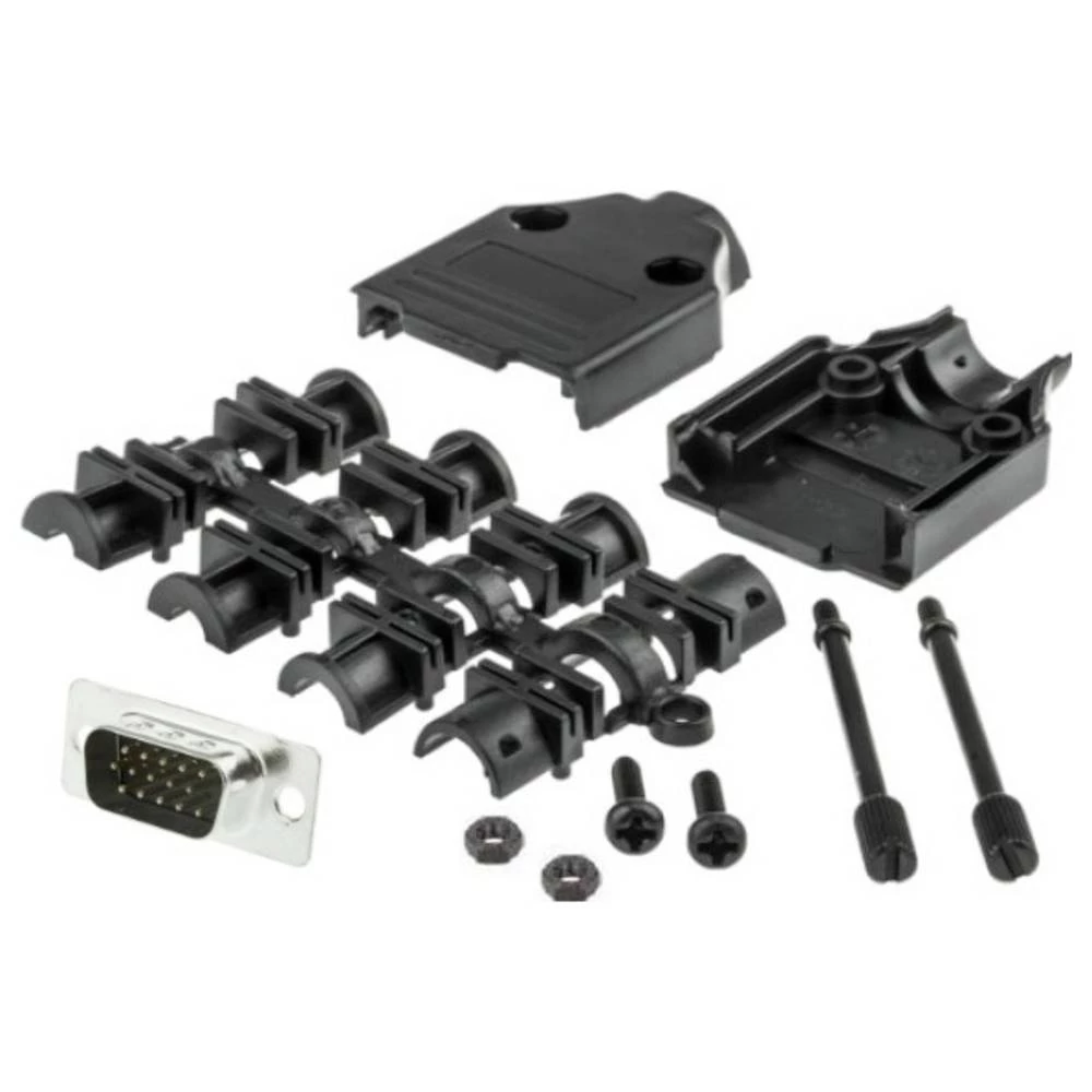 MH Connectors MHDTPPK9HD15MSK komplet D-Sub pinskih konektora 180 ° Broj polova (broj): 9 lemni kup 1 kom. slika