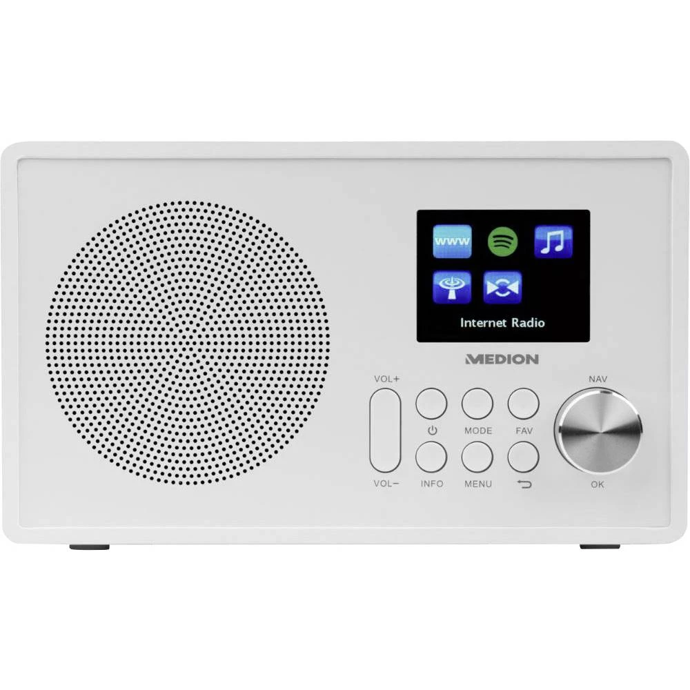 Internet Stolni radio Medion E85080 (MD87528) AUX, UKW, WLAN, USB Spotify Bijela slika