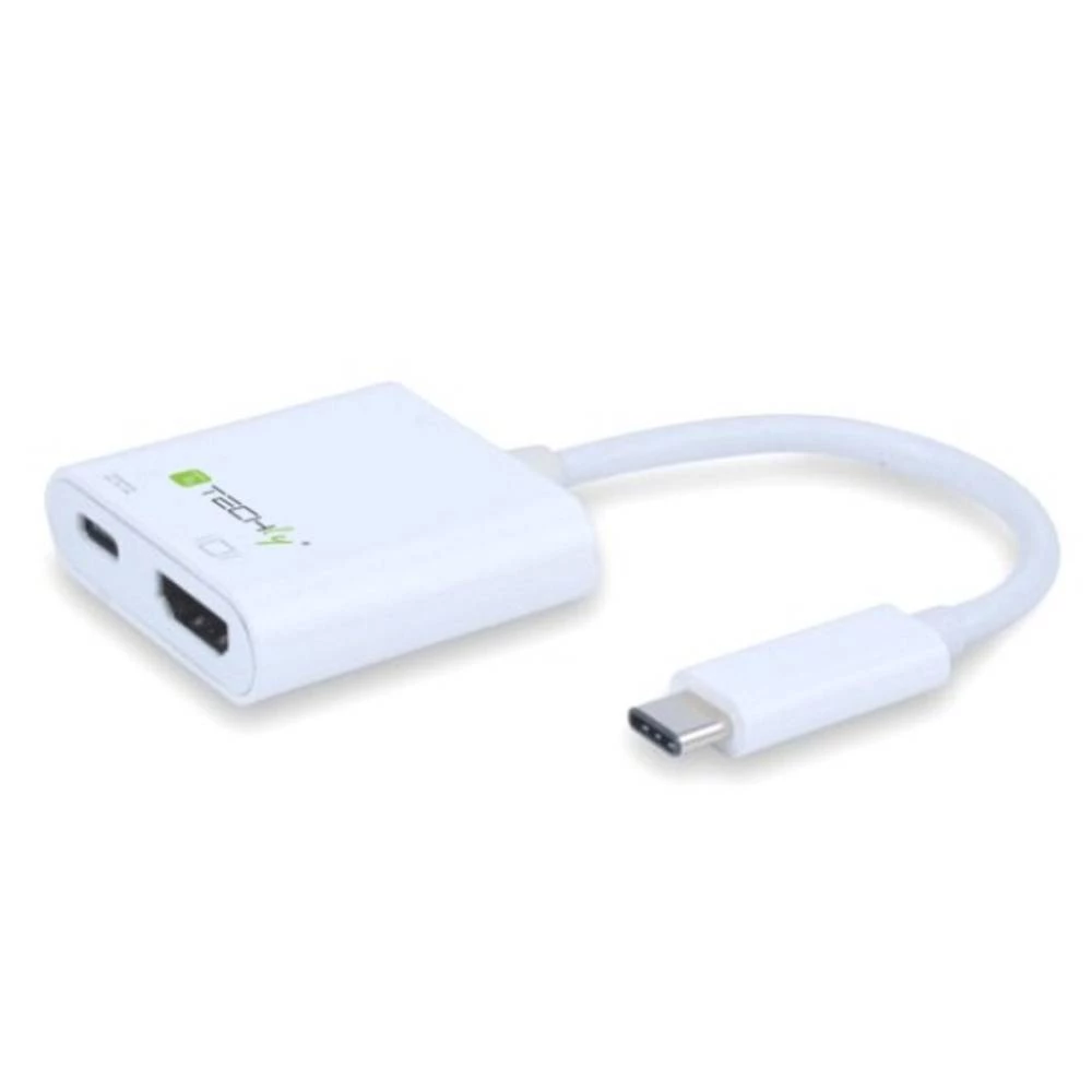 USB / HDMI Adapter [1x Muški konektor USB-C&trade; - 1x Ženski konektor HDMI, Ženski konektor USB-C&trade;] Bijela TECHly slika