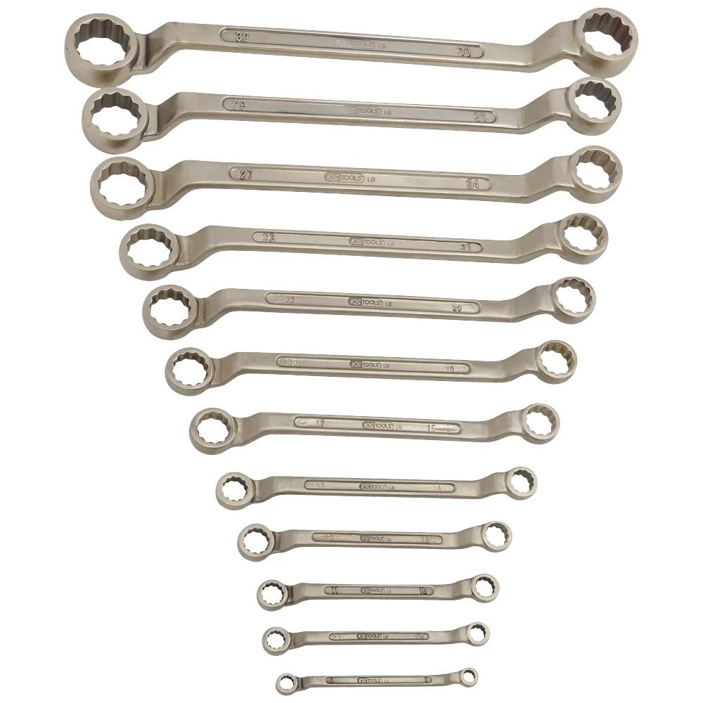 KS Tools 9637437 963.7437 komplet duplih prstenastih ključeva Veličina ključa (metrička) (naslov) 6 - 27 mm slika