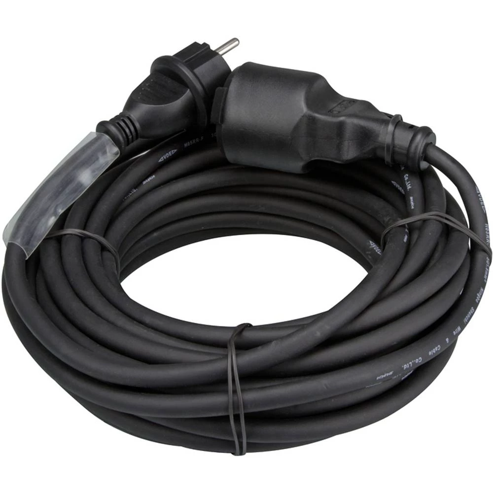 Perel EC10R15STBHQ struja produžetak 16 A crna 10.00 m slika