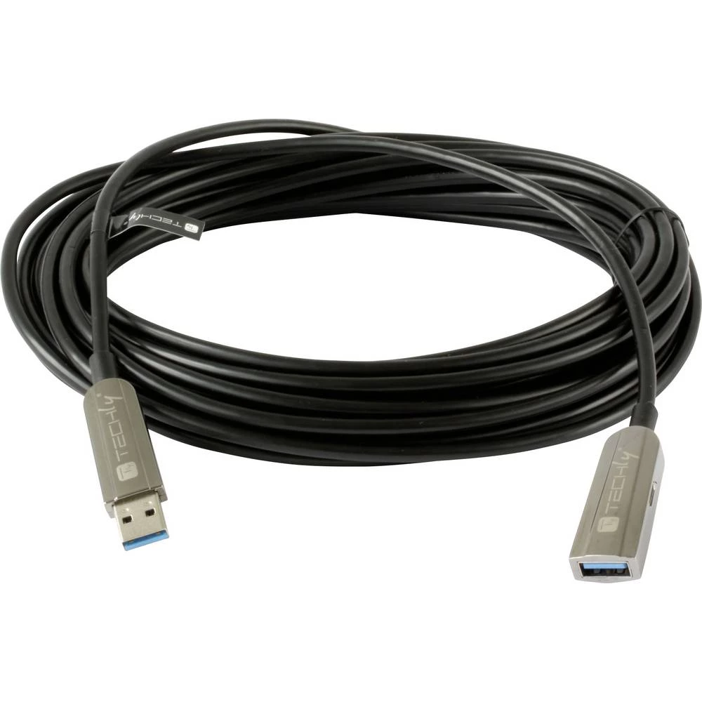 TECHly USB kabel USB 3.2 gen. 1 (USB 3.0) USB-A utikač, USB-A utičnica 10.00 m crna slika