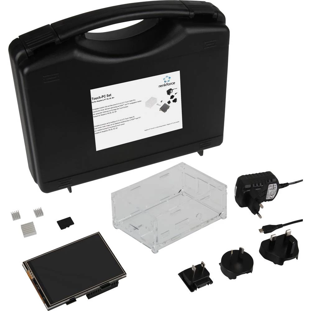 Renkforce Touch-PC Set f. Raspberry Pi® 2 B, 3 B, 3 B + uklj. zaslon osjetljiv na dodir, uklj. kućište, uklj. napaja slika