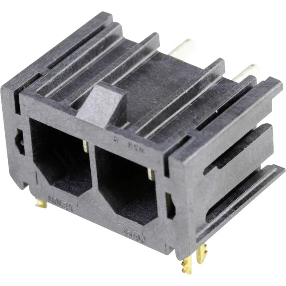 Molex 1720430202 Super Sabre Right-Angle Header, 2 Circuit, Short Solder Tail with Board Lock, Complies with UL1977 Finger slika