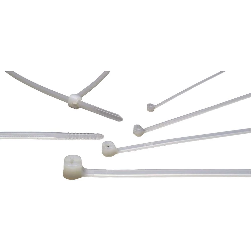 Helukabel 91051-1000 TYB23M kabelska vezica sa čeličnim perom 92 mm 2.40 mm bijela, prozirna s metalnim jezikom 1000 St. slika