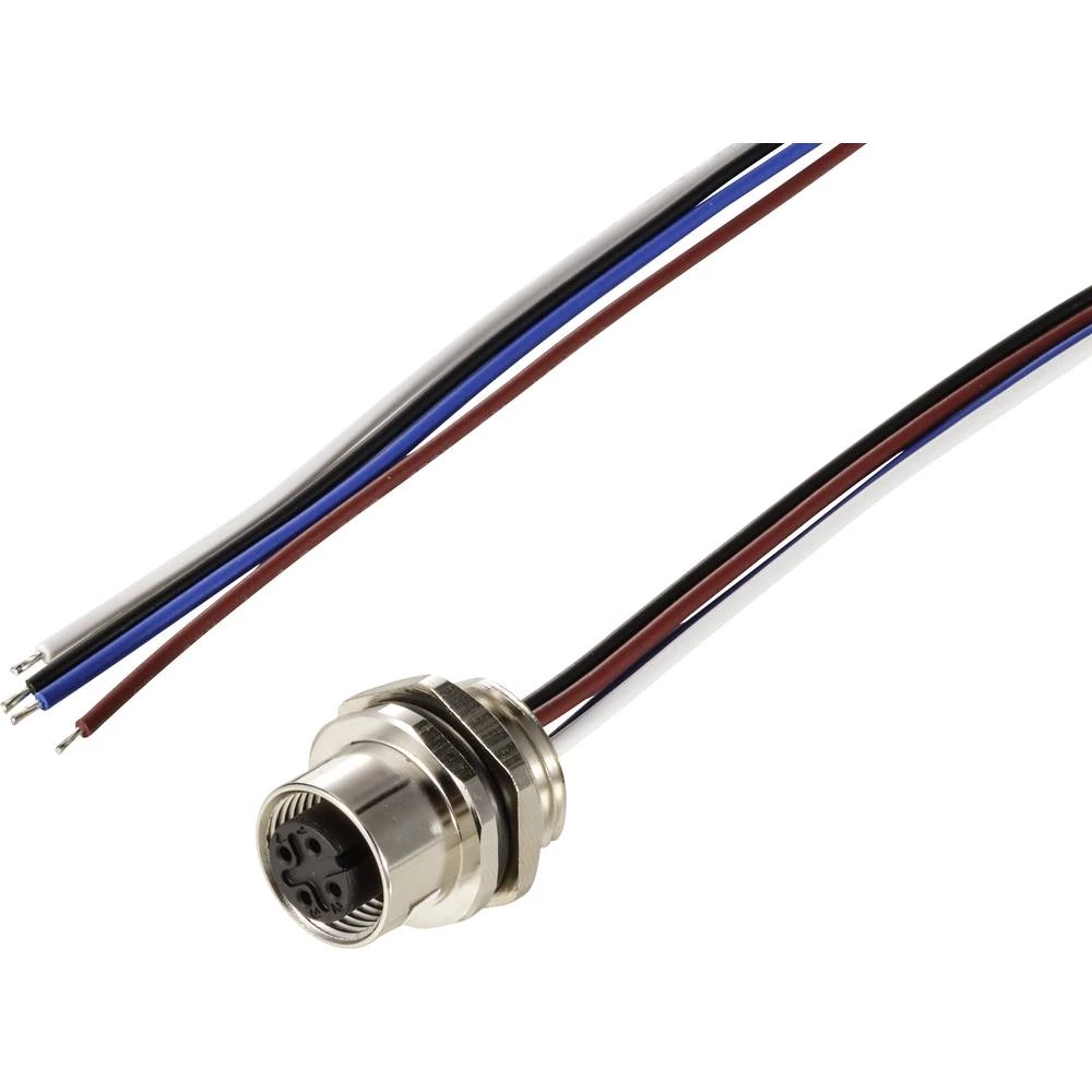 TRU COMPONENTS TC-12833216 ugrađena utičnica za senzor/aktivator M12 ženski, ugradbeni 0.5 m Broj polova: 4 1 St. slika
