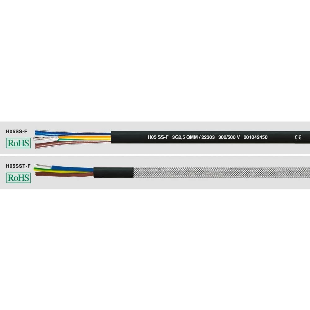 Helukabel 22299-500 vod za visoke temperature H05SS-F 3 G 1.50 mm² crna 500 m slika