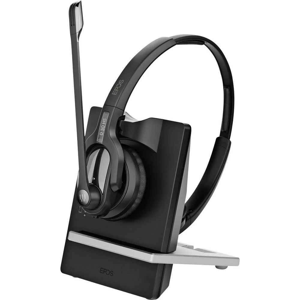 EPOS IMPACT D 30 Phone On Ear Headset bežični, DECT stereo crna slušalice s mikrofonom, kontrola glasnoće telefon slika