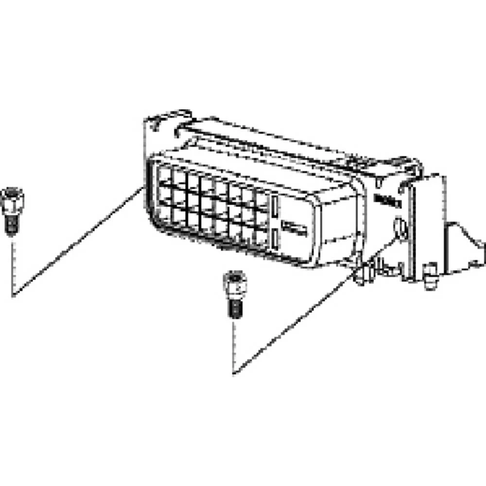 Molex 743204000 MicroCross DVI-D Digital Visual Interface, PCB Receptacle, Panel Mount, Polyester (PCT), Through Hole, 2. slika