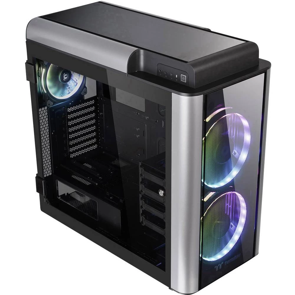 Full Tower Kućište za računala Thermaltake Level 20GT RGB Plus Crna 3 predinstalirana LED ventilatora, LCS kompatibilan, Bočni p slika