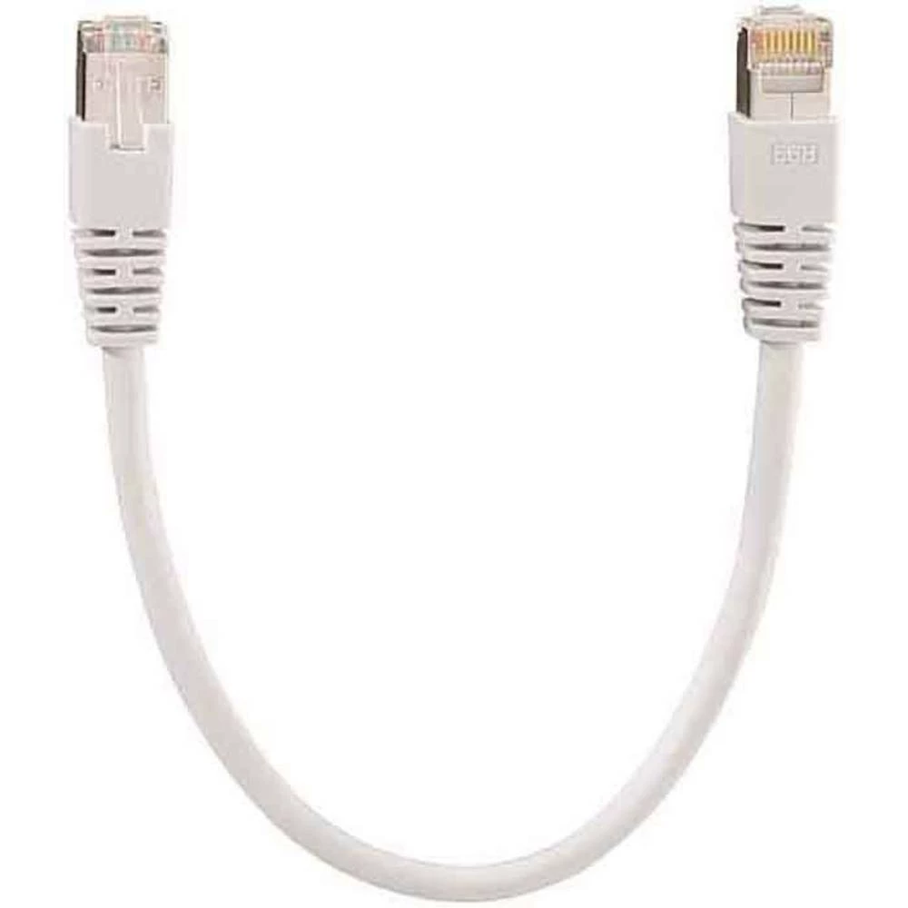 Rutenbeck RJ45 21500050 mrežni kabeli, patch kabeli cat 6a S/FTP 5.00 m siva sa zaštitom slika
