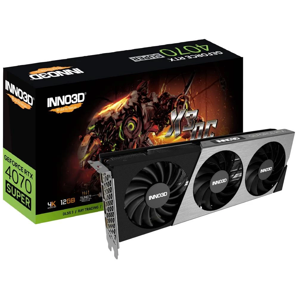 Inno 3D grafička kartica Nvidia GeForce RTX 4070 Super X3 OC  12 GB GDDR6X-RAM PCIe x16  HDMI™, DisplayPort NVIDIA G-Syn slika