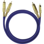 Oehlbach Cinch Audio Priključni kabel [2x Muški cinch konektor - 2x Muški cinch konektor] 2 m Plava boja pozlaćeni kontakti