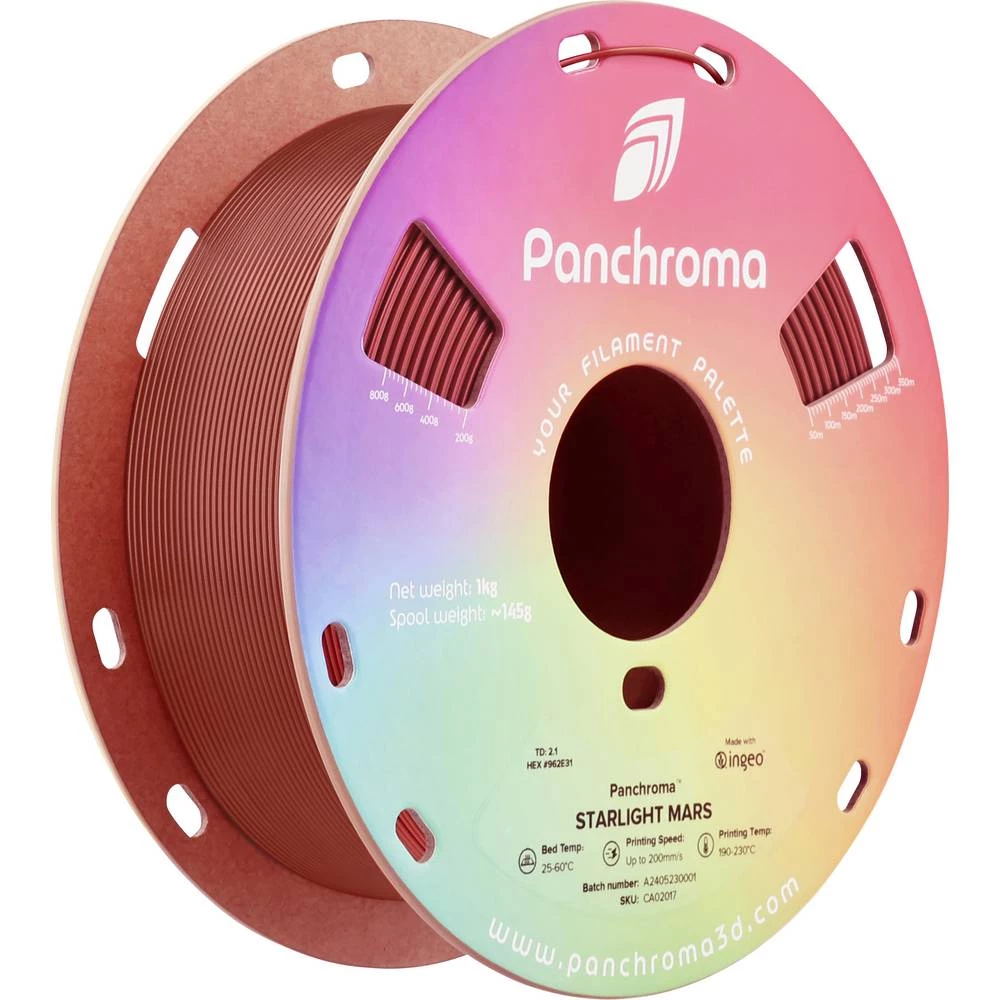 Polymaker CA02017 Panchroma™ Starlight 3D pisač filament PLA višebojni, promjena boje 1.75 mm 1000 g Starlight Mars, crv slika