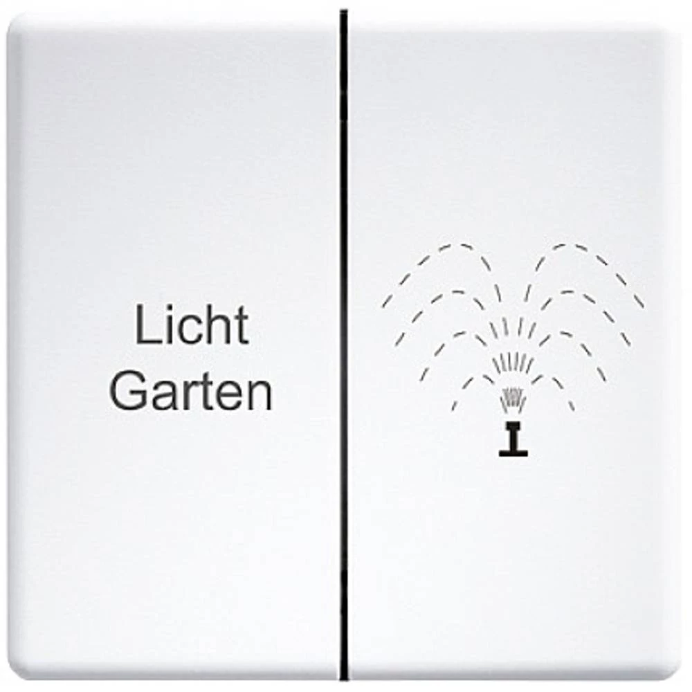 Dvostruki klackalica laserski gravirana za bežični gumb 55x55mm DW-FT55- Eltako radijski dupli prekidač slika