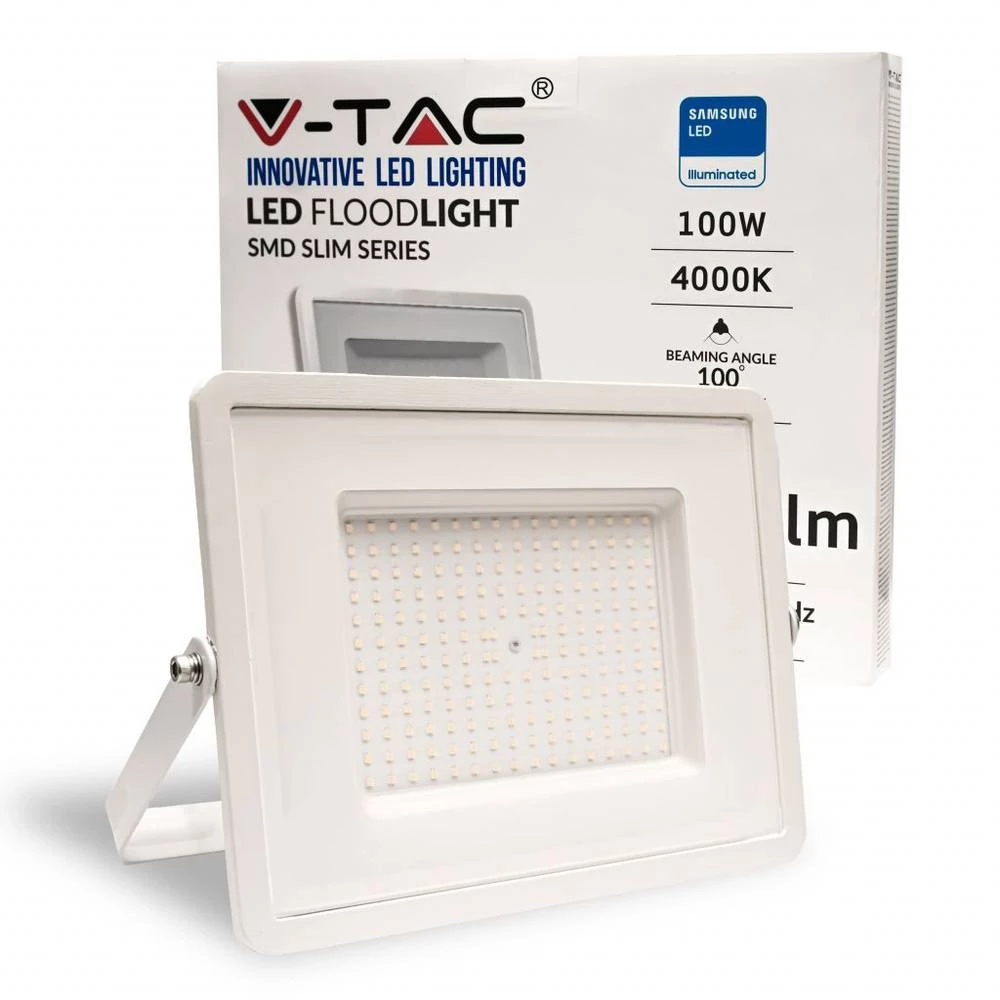 V-TAC VT-106-W-N 21768 vanjski LED reflektor Energetska učinkovitost 2021: D (A - G) 100.00 W dnevno svjetlo bijelo slika