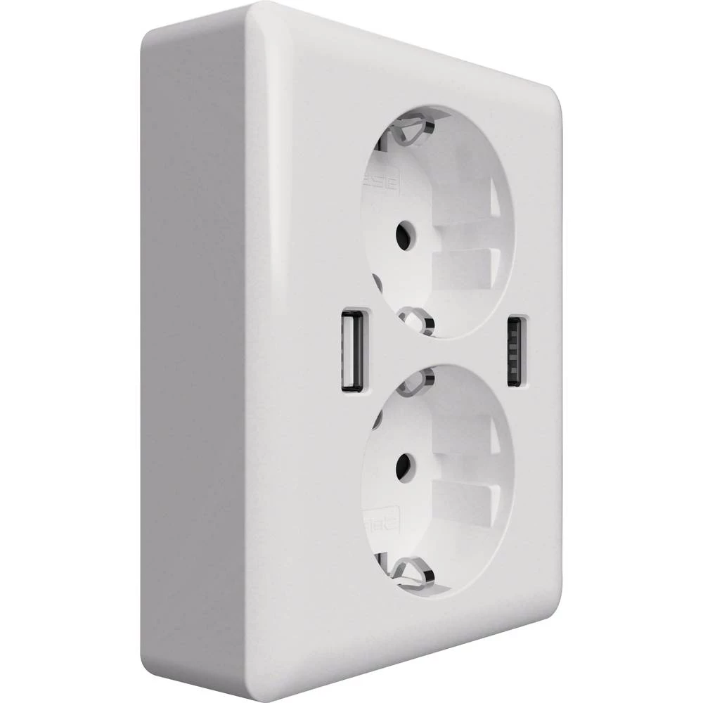 2USB 2U-449238 2-struki Podžbukna utičnica S USB-om IP20 Bijela slika