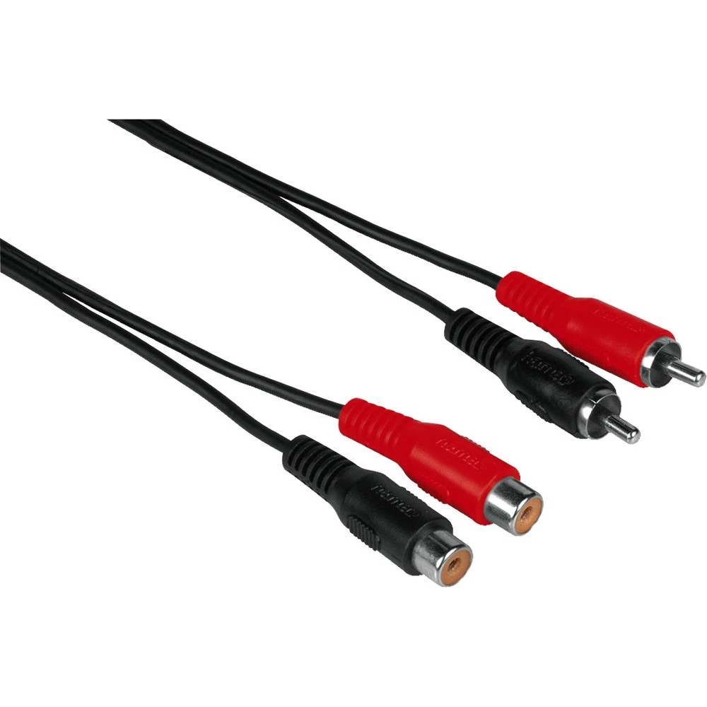 Cinch Audio Priključni kabel [1x Muški cinch konektor - 1x Ženski cinch konektor] 5 m Crna Hama slika