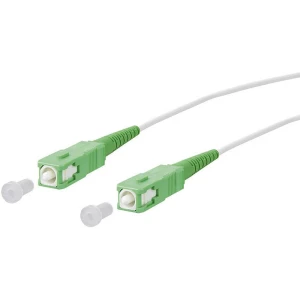 Staklena vlakna Svjetlovodi Priključni kabel [1x SC APC utikač - 1x SC APC utikač] 9/125 µ Singlemode OS2 3 m Metz Connect slika