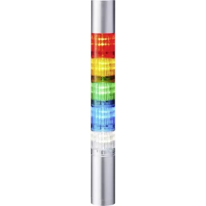 Signalni toranj LED Patlite LR4-502WJBU-RYGBC 5-bojno, Crvena, Žuta, Zelena, Plava boja, Prozirna 5-bojno, Crvena, Žuta, Zelena, slika