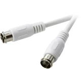 SAT priključni kabel [1x F-brzi utikač - 1x F-brzi utikač] 1.50 m 75 dB bijeli SpeaKa Professional