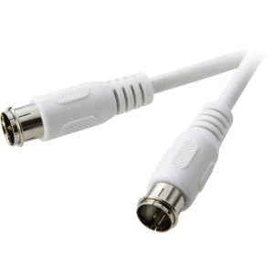 SAT priključni kabel [1x F-brzi utikač - 1x F-brzi utikač] 1.50 m 75 dB bijeli SpeaKa Professional slika