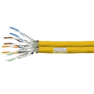 Duplex instalacijski kabel Cat.7A S/FTP, klasa zaštite od požara B2ca, 100 m LogiLink CPV0073 mrežni kabel CAT 7a žuta 100 m slika