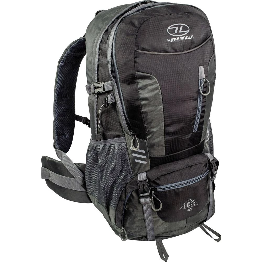 Highlander Ruksak Hiker 40 40 l (Š x V x d) 350 x 600 x 240 mm Crno-siva RUC212-BK slika