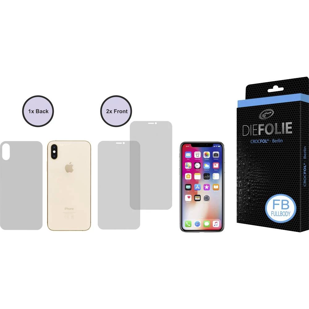 Crocfol DF4919-FB Zaštitna folija zaslona Pogodno za: Apple iPhone XS 1 ST slika