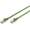 LAN (RJ45) Mreža Priključni kabel CAT 6A S/FTP 20 m Zelena Zaštićen s folijom, Sveukupno zaštićen, Sa zaštitom, Bez halogena, Je slika