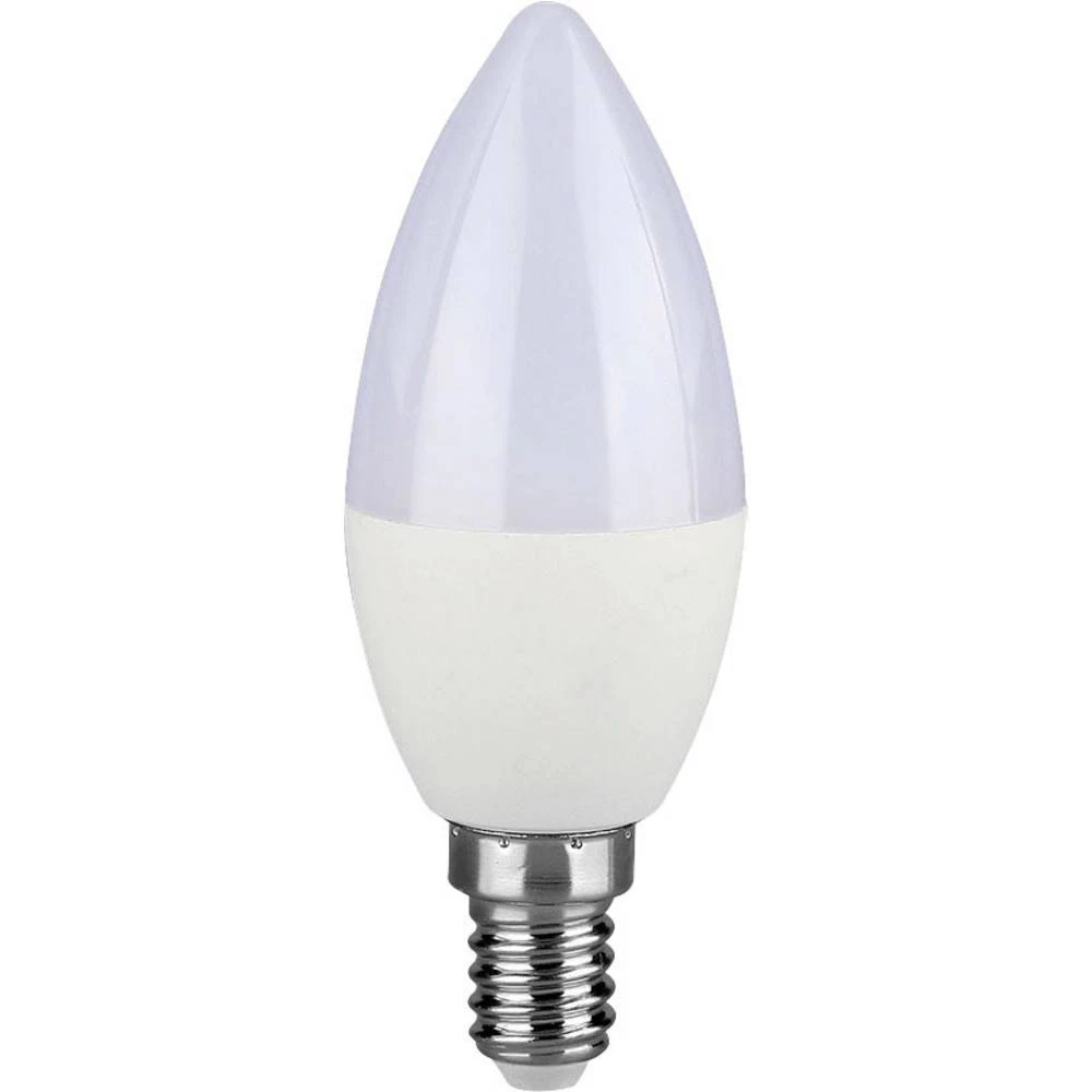 V-TAC led Energetska učink. A++ (A++ - E) E14 oblik svijeće 4.5 W = 40 W prirodno bijela (&Oslash; x D) 37 mm x 100 mm 1 St. slika