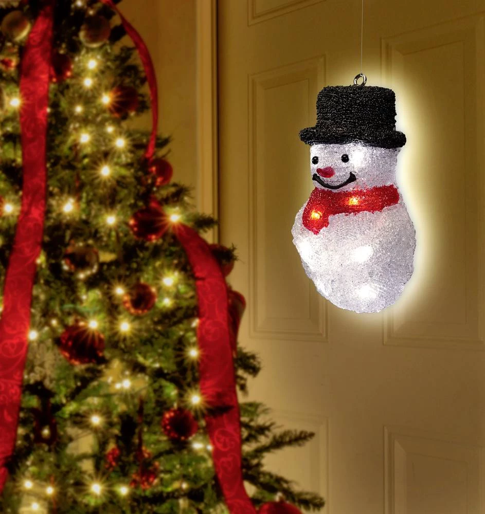 LED-slika za prozor snjegović hladna bijela LED Polarlite LBA-52-006 šaren slika