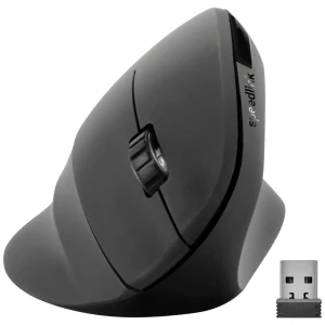 SpeedLink Piavo bežični ergonomski miš bežični optički crna 6 Tipke 800 dpi, 1200 dpi, 1600 dpi ergonomski slika