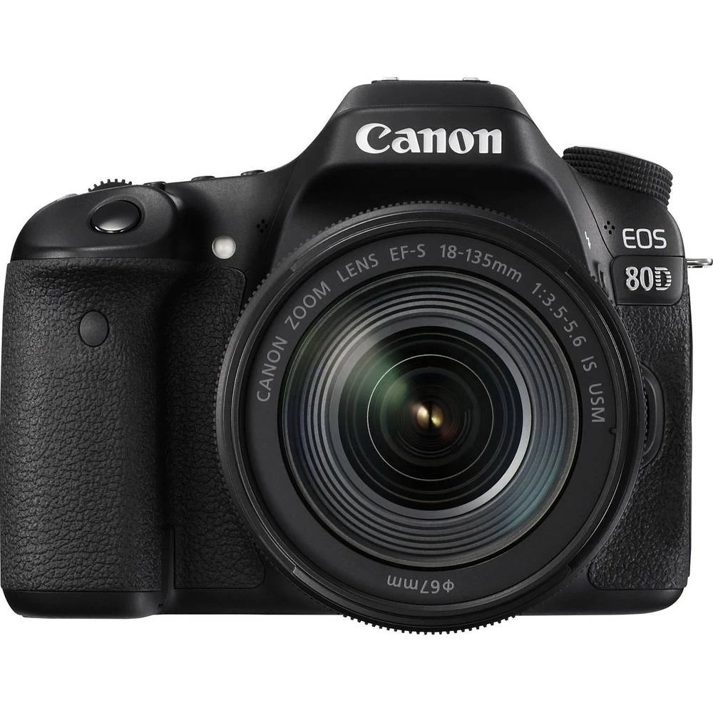 Digitalni SLR fotoaparat Canon EOS 80D EF-S 18-135 mm IS USM 24.2 MPix Crna WiFi, Mobilni okretni zaslon slika