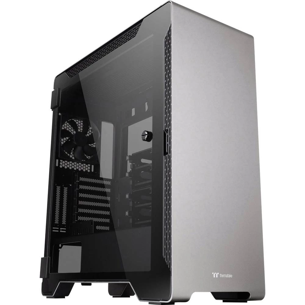 Midi-Tower Kućište za računala Thermaltake A500 Tempered Glass Srebrna, Crna 3 predinstalirana ventilatora, Bočni prozor, Filter slika