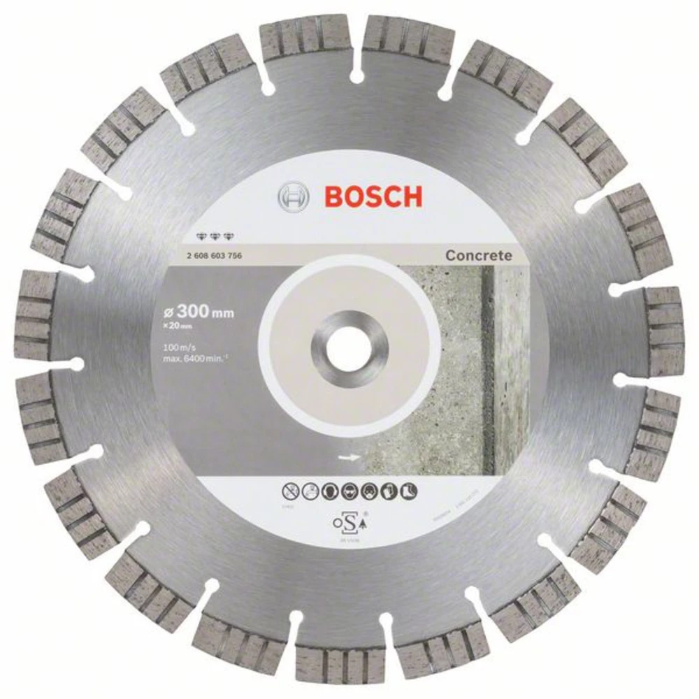 Dijamantna rezna ploča Best for Concrete, 300 x 20.00 x 2.8 x 15 mm Bosch Accessories 2608603756 promjer 300 mm 1 ST slika