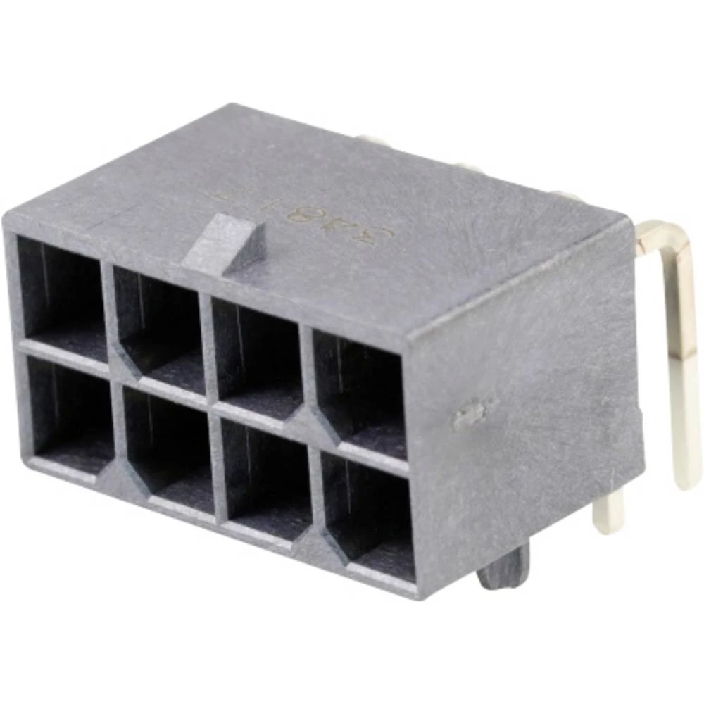 Molex 1720640008 5.70mm Pitch, Mega-Fit Right-Angle Header, 8 Circuits, 0.38µm Gold (Au) Plating, UL 94 V-0, Glow-Wire Cap slika