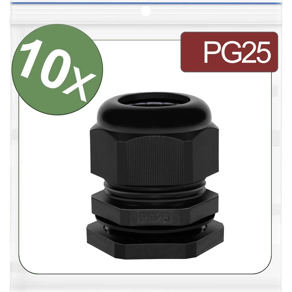 Quadrios 24CA385 kabelska uvodnica  PG25  poliamid crna 10 St. slika