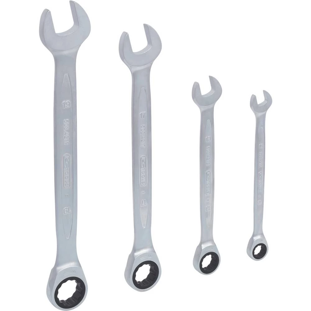 KS Tools 503.4204 5034204 komplet prstenastih ključeva sa čegrtaljkom Veličina ključa (metrička) (naslov) 10 - 19 mm slika