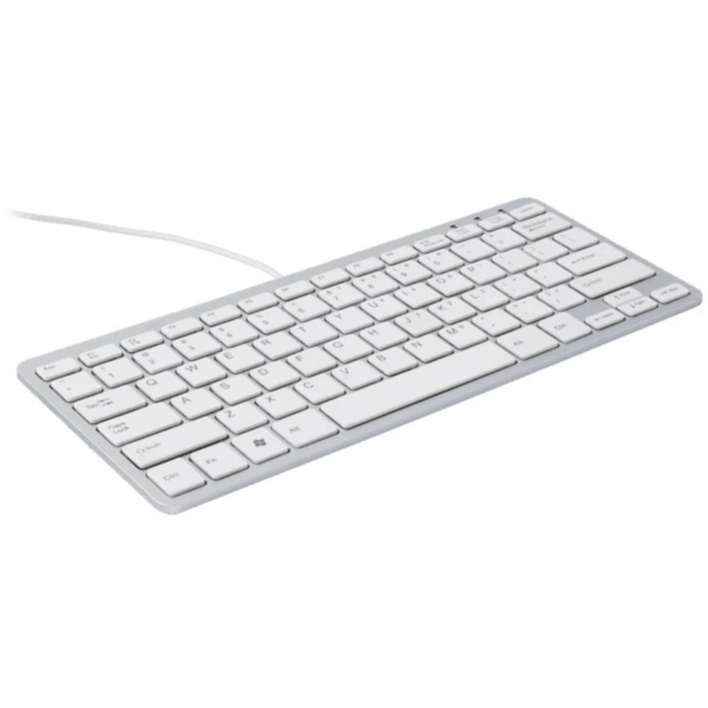USB tipkovnica R-GO Tools Compact Bijela Ergonomski slika