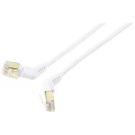 Renkforce RF-6071574 RJ45 mrežni kabel, Patch kabel CAT 8.2 S/FTP 2.00 m bijela konektori s rotacijom od 360°, kutni izl