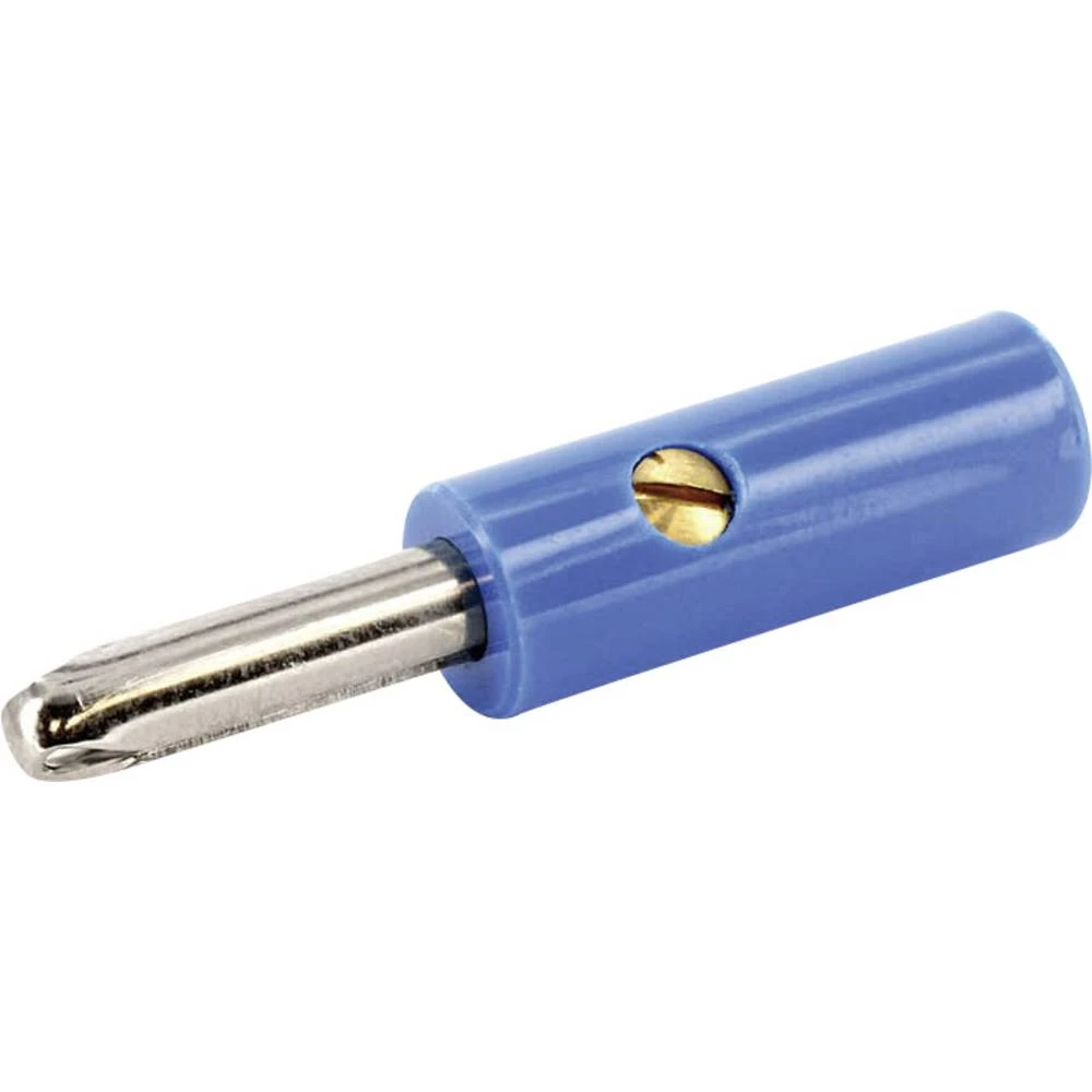 Banana utikač Ravni muški konektor Zatik-&Oslash;: 4 mm Plava boja econ connect 100 ST slika