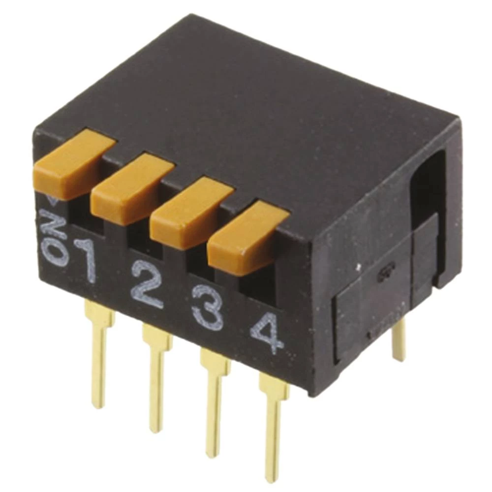 Omron dip prekidač Broj polova (broj) 4 THT 1 St. Bag slika