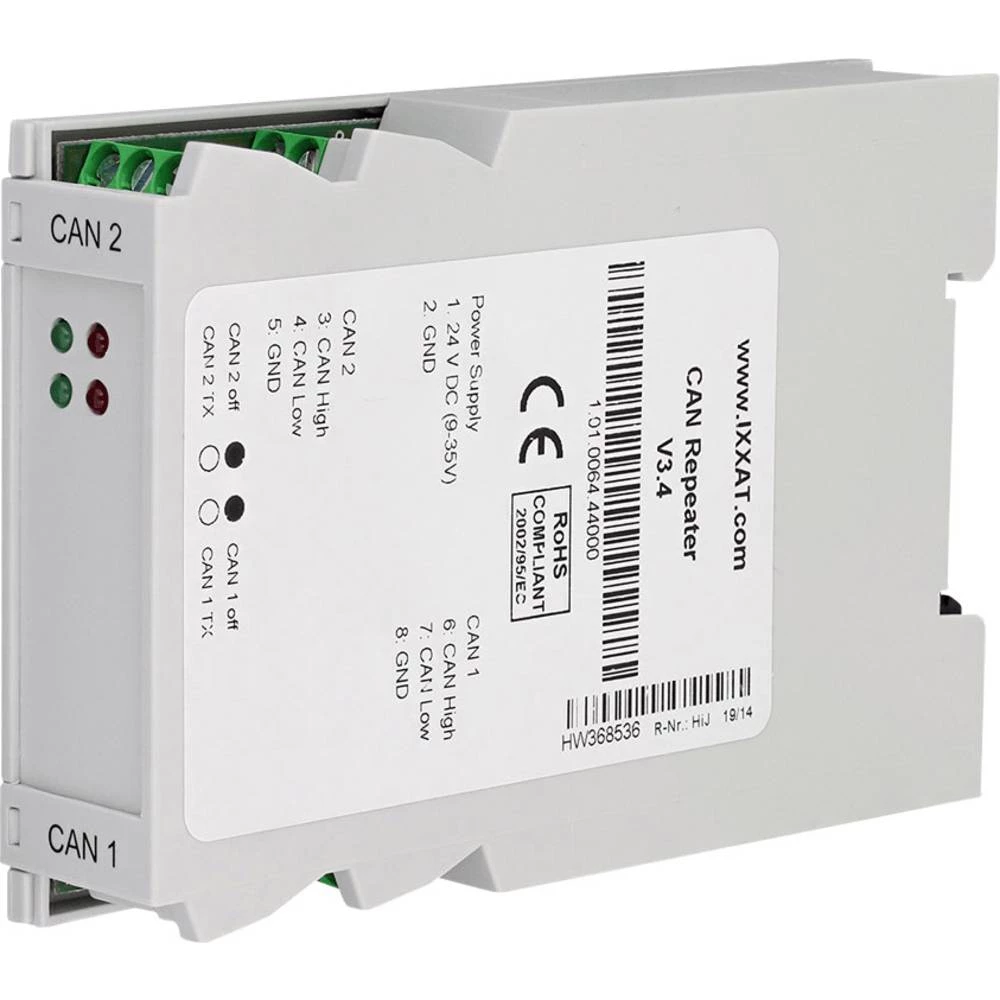 CAN repetitor CAN Bus Ixxat 1.01.0064.44000 Radni napon (broj): 12 V/DC, 24 V/DC slika