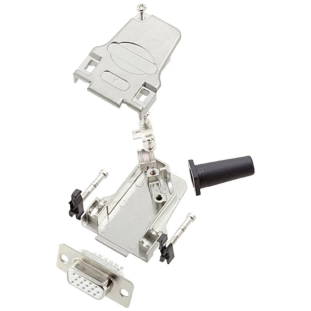 Višestruki ženski konektor D-SUB komplet 45 ° Broj polova: 15 Lemni kup encitech D45ZF09-HDS15-W-K 1 ST slika