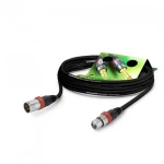 Hicon GA1B-1000-SW-RT XLR priključni kabel [1x XLR utičnica 3-polna - 1x XLR utikač 3-polni] 10.00 m crna